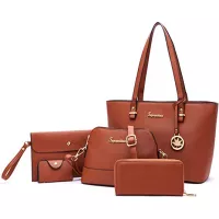 Soperwillton Handbag for Women Shoulder Bags Satchel Tote Bag 5pcs Purse Set