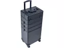 Rolling Train Case 4-in-1 Portable Makeup Train Case Professional Cosm..