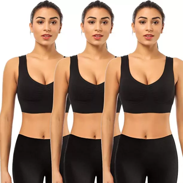 Bestena Sports Bras For Women, Seamless Comfortable Yoga Bra With Remo..