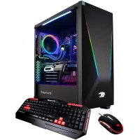 iBUYPOWER Pro Gaming PC Computer Desktop TracePro 117i (Intel Core i7-9700K 3.6Ghz, NVIDIA GeForce RTX 2060 Super 8GB, 16GB DDR4 RAM, 1TB SSD, Liquid Cooled, WiFi, Windows 10, VR Ready) Black