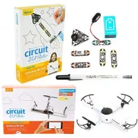 Circuit Scribe Drone Builder Kit and Circuit Drawing Basic Kit Bundle | Build Your Own Drone with Camera | Home School Science Experiment, STEM Activity & Projects for Kids