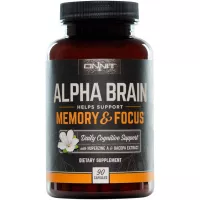 ONNIT Alpha Brain (90ct) - Over 1 Million Bottles Sold - Premium Nootropic Brain Supplement - Focus, Concentration & Memory - Alpha GPC, L Theanine & Bacopa Monnieri