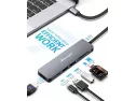 Usb C Hub, Hiearcool Macbook Pro Adapter Usb C Dongle, 7 In 1 Usb C To Hdmi Multiport Adapter Compatible For Usb C Laptops Nintendo And Other Type C Devices (4k Hdmi Usb3.0 Sd/tf Card Reader 100w Pd)