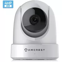 Amcrest 4MP UltraHD Indoor WiFi Camera, Security IP Camera with Pan/Tilt, Two-Way Audio, Night Vision, Remote Viewing, Dual-Band 5ghz/2.4ghz, 4-Megapixel @~20FPS, Wide 120° FOV, IP4M-1051W (White)
