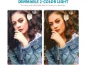 Neewer Bi-color Dimmable 3200k-5600k Photo Studio Light Box 20 Inches Shooting Light Tent Foldable Portable Professional Booth Table Top Photography Lighting Kit 120 Led Lights 4 Color Backdrops