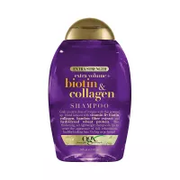 OGX Thick & Full + Biotin & Collagen Extra Strength Volumizing Shampoo with Vitamin B7 & Hydrolyzed Wheat Protein for Fine Hair. Sulfate-Free Surfactants for Thicker, Fuller Hair, 13 Fl Oz