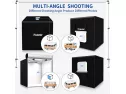 Photo Box, Travor Photo Studio Light Box 35"/90cm Adjustable Brightness Portable Shooting Tent Table Top Photography Lighting Kit With 126 Led Lights 4 Backdrops (brightness 15000lm, Cri95+)