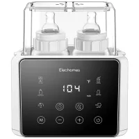 Elechomes Fast Baby Bottle Warmer for Frozen Breast Milk & Formula, 6-in-1 Baby Food Heater & Steam Sterilizer with Timer and Safe Auto-shutoff, BPA-Free, Fits Most Brands of Bottles & Jars