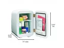 Finishing Touch Flawless Mini Beauty Fridge For Makeup And Skincare, White, 4 Liter