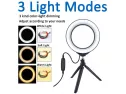 Duclus Foldable Photo Studio Box Kit, Portable Photography Light Box With Dual Ring Led Light, Photo Studio Shooting Tent With White Light Warm Light And 6 Color Background, Size 12inch X 12inch