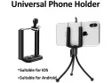 Duclus Foldable Photo Studio Box Kit, Portable Photography Light Box With Dual Ring Led Light, Photo Studio Shooting Tent With White Light Warm Light And 6 Color Background, Size 12inch X 12inch