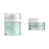 Belei Retinol Vitamin A Refining Moisturizer, Fragrance Free, Paraben Free, 1.7 Fluid Ounce (50 mL) & Triple-Peptide Eye Cream, Fragrance Free, Paraben Free, 0.5 Fluid Ounce (15 mL)