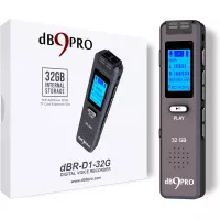 32GB Audio Recorder with 180 Hour Battery - Expandable to 64GB – Digital Voice Recorder with USB Cable - Home Office Accessories - MP3 Player – Recording Microphone – dB9PRO