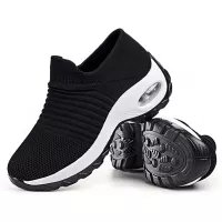 Women's Walking Shoes Sock Sneakers - Mesh Slip On Air Cushion Lady Girls Modern Jazz Dance Easy Shoes Platform Loafers