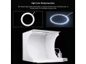 Portable Ring Light Photo Studio Light Box, Folding Photography Photo Lighting Studio Box Shooting Tent Kit With White Light/soft Light/warm Light (64 Pcs Led Lights 6 Colors Backdrops)
