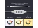 Portable Ring Light Photo Studio Light Box, Folding Photography Photo Lighting Studio Box Shooting Tent Kit With White Light/soft Light/warm Light (64 Pcs Led Lights 6 Colors Backdrops)