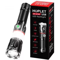 Hoplet Flashlight Rechargeable Led Flashlight Magnetic COB Flashlight High Lumen Include 18650 Battery 4 Models, Zoomable, Waterproof, Super Bright LED Flashlights USB Rechargeable for Outdoor Camping