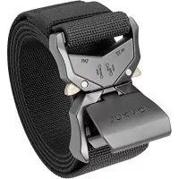 JUKMO Tactical Belt, Military Hiking Rigger 1.5" Nylon Web Work Belt with Heavy Duty Quick Release Buckle