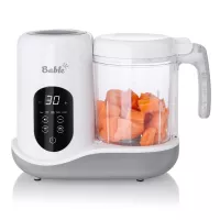 Bable Baby Food Maker for Infants and Toddlers- 6 in 1 Multifunctional Food Processor Mills with Steam, Blend, Chop, Sterilize, Warm Milk, Warm Food, Touch Control Panel, Auto Shut-Off White
