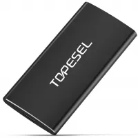 Portable SSD, TOPESEL 240GB High Speed Read & Write up to 540MB/s, External Solid State Drive for PC, Desktop, Laptop, MacBook, Black