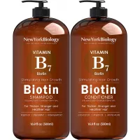 Biotin Shampoo and Conditioner Set for Hair Growth and Thinning Hair – Thickening Formula for Hair Loss Treatment – For Men & Women – Anti Dandruff - 16.9 fl Oz