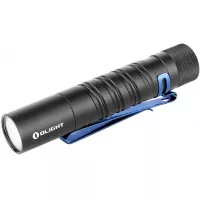 Olight I5T EOS 300 Lumens Slim EDC Flashlight Dual-Output for Camping and Hiking, Tail Switch Flashlight with Beam Distance 196ft, Powered by Single AA battery, Black