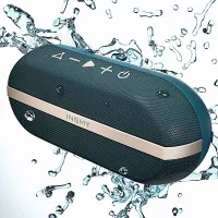 INSMY Portable Bluetooth Speakers, 20W Wireless Speaker Loud Stereo Sound Rich Bass, IPX7 Waterproof Floating, TWS Stereo Pairing, 24 Hours, Bluetooth 5.0, Built-in Mic for Outdoors Camping (Blue)
