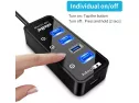 Powered Usb Hub, Atolla 4-port Usb 3.0 Hub With 4 Usb 3.0 Data Ports And 1 Usb Smart Charging Port, Usb Splitter With Individual On/off Switches And 5v/3a Power Adapter