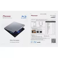 Pioneer BDR-XD07S Portable 6X Blu-ray Burner External Drive Bundle with 100GB M-DISC BDXL and USB Cable - Burns CD DVD BD DL BDXL Discs