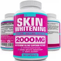 Glutathione Skin Whitening Pills - Vegan Skin Bleaching Pills for Dark Spots, Acne & Scar Removal - Made in Usa - Natural Glutathione Supplement with Anti-Aging Properties
