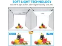 Photo Light Box, Samtian 100x100x100cm Portable Folding Studio Box Professional Tabletop Photography Lighting Kit 4 Colors Backdrops Led Lights Adjustable Brightness 15000lm