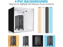 Photo Light Box, Samtian 100x100x100cm Portable Folding Studio Box Professional Tabletop Photography Lighting Kit 4 Colors Backdrops Led Lights Adjustable Brightness 15000lm