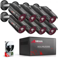 ANRAN 8CH Home Security Camera System 5MP HD TVI AHD DVR Video Recorder with 1TB Hard Drive 8pcs 1920TVL Outdoor Indoor CCTV Surveillance Bullet Cameras IR Night Vision Easy Remote Access Motion Alert