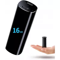 Mini Voice Activated Recorder, 16GB Super Long 800 Hours Recording Capacity, 365 Standby Battery, Audio Sound Recording Continuous Listening Device with Strong Magnetic (Black-52 16GB)