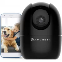 Amcrest 1080P Smart Home WiFi Camera, Baby Monitor, AI Human Detection, Motion-Tracking, Indoor Pet, Dog, Nanny Cam w/ 2-Way Audio, Phone App, Pan/Tilt Wireless IP Camera, Night Vision, ASH21-B Black
