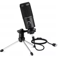 BeeFly USB Microphone, Microphone for Computer Metal Condenser Recording Microphone for PS4 Mac Windows Computer Desktop Microphone for Gaming Podcast Streaming YouTube Chatting