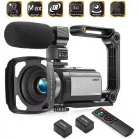 Video Camera with Microphone 4K Camcorder Digital Video Recorder YouTube Vlogging WiFi Camera 48.0MP Webcam for Live Streaming KOMERY Video Camera 16X Digital Zoom with Remote Control
