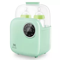Bottle Warmer, Misiki 6-in-1 Baby Bottle Warmer and Bottle Sterilizer with Smart Temperature Control & Fast Heat for Breast Milk and Formula, Portable Milk Food Heater & Defrost with LCD Touch Display