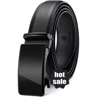 Men'S Leather Ratchet Belts,Adjustable Belt With Metal Bukle Belts For Men