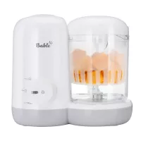 Bable Baby Food Maker Steamer and Blender- 2-in-1, Baby Food Processor Ease to Steam Chop Vegetable Nuts Meat to Puree Soup Juice Mushes, One-Hand Control, Quick Clean, Mini Size with Safe Material