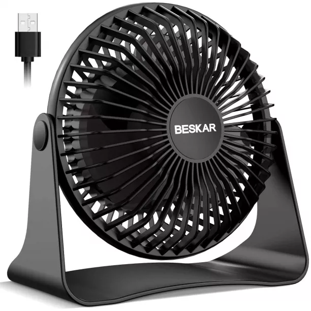 Beskar Usb Small Desk Fan - 6 Inch Portable Fans With 3 Speeds Strong ..