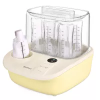Baby Bottle Warmer Bottle Steam Sterilizer & Dryer, BAMMAX 6-in-1 Electric Baby Food Heater 6 Bottle Milk Defrost Warmer for Breastmilk & Formula with LCD Display Accurate Temp Control, Constant Mode