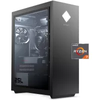 OMEN - GT12-0030 25L Gaming Desktop PC, AMD Radeon RX 5500, AMD Ryzen 7 3700X, HyperX 16GB DDR4 RAM, 512GB PCIe NVMe SSD, Windows 10 Home, VR Ready, RGB Lighting (GT12-0030, 2020 Model) Shadow Black