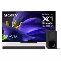Sony XBR-55A9G 55 Inch TV: Master Series BRAVIA OLED 4K Ultra HD Smart TV with HDR and Alexa Compatibility (XBR55A9G) with HT-G700 3.1CH Dolby Atmos/DTS:X Soundbar