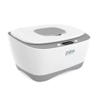 PureBaby Wipe Warmer with Digital Display - Easy-Feed Dispenser with 3 Heat Settings, LCD Display, 80 Wipe Capacity, Naturally Steam Heated for Maximum Comfort and Safety for Baby