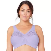 Glamorise Women's Full Figure Plus Size MagicLift Cotton Wirefree Support Bra #1001