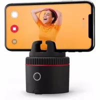 Pivo Pod Red - Auto Tracking Smartphone Interactive Content Creation Pod – 360° Hands-Free Photos or Videos – Easy Special Effects for iPhone or Android – Face, Body & Action Tracking