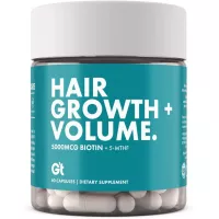 Genesis Today - Hair Growth & Volume – High Potency 5,000 mcg Biotin Folate Healthy Hair Vitamin – 60 Capsules