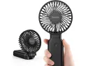 Handheld Fan, Easyacc 9000mah Battery Fan 2020 Upgraded Portable Fan With Unique One Touch Power Off Usb Desk Fan 9-53 Hours 4 Speeds Strong Winds Personal Cooling Fan For Home Office Outdoor-black