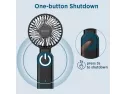 Handheld Fan, Easyacc 9000mah Battery Fan 2020 Upgraded Portable Fan With Unique One Touch Power Off Usb Desk Fan 9-53 Hours 4 Speeds Strong Winds Personal Cooling Fan For Home Office Outdoor-black